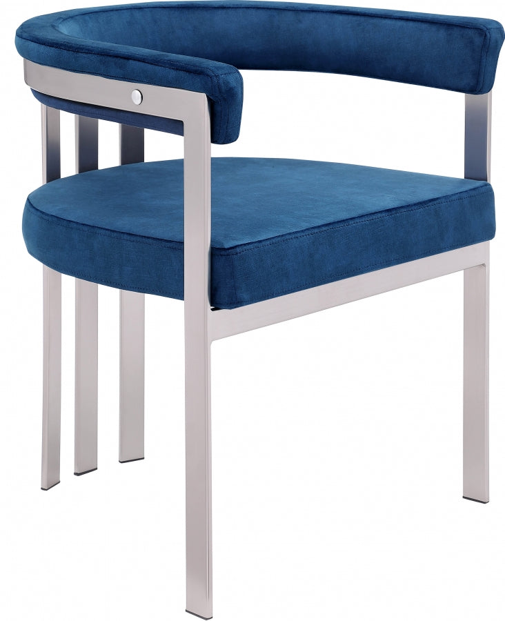 938 NAVY-C Marcello Stone Velvet Dining Chair