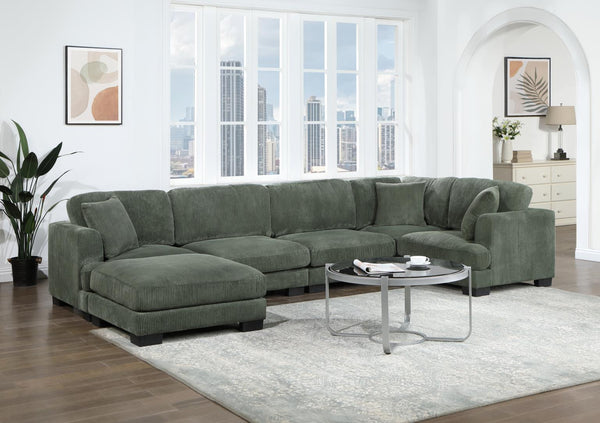 U256 GREEN 4PC SECTIONAL