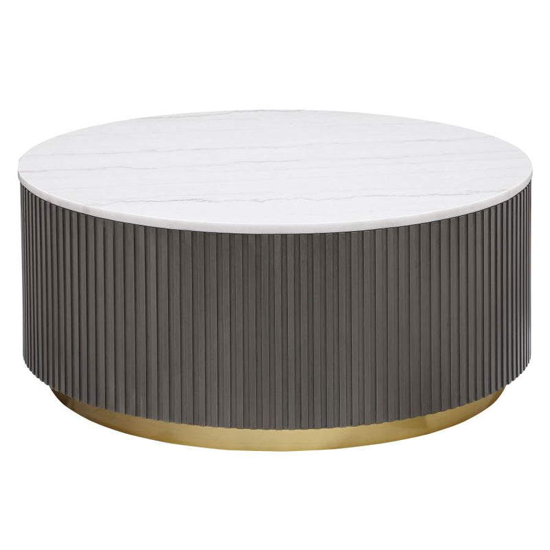 710418 White Marble Coffee Table