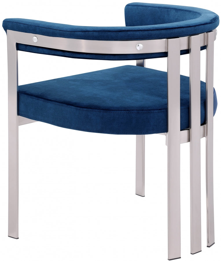 938 NAVY-C Marcello Stone Velvet Dining Chair