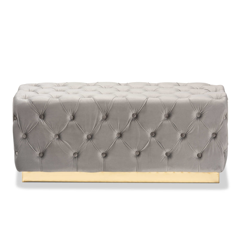 WS-4228-Grey Velvet/Gold-Ottoman