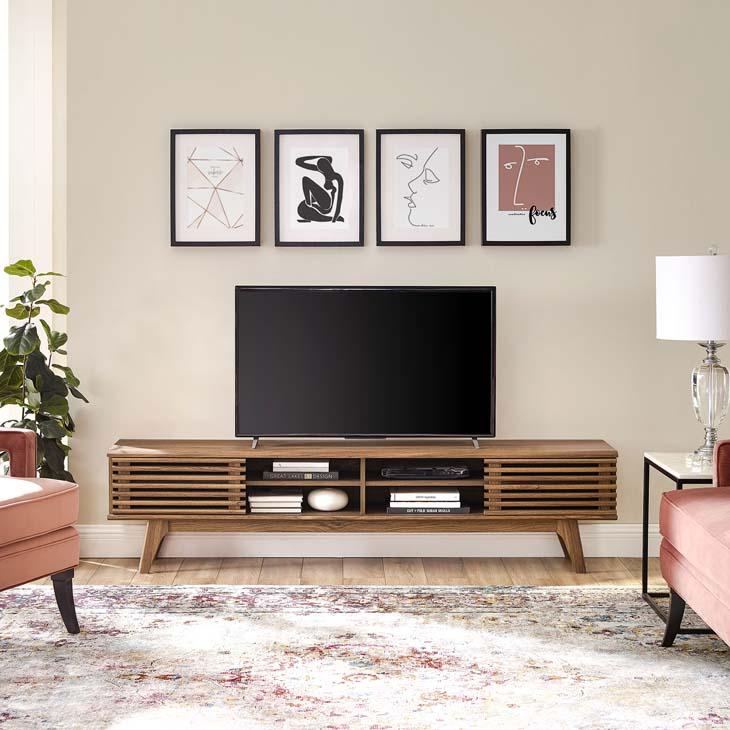 Modway Furniture Render TV Stand with Cable Management EEI-3303-WAL-WAL IMAGE 4