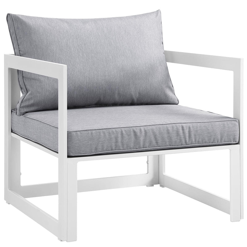 Modway Furniture Outdoor Seating Sets EEI-1725-WHI-GRY-SET IMAGE 6