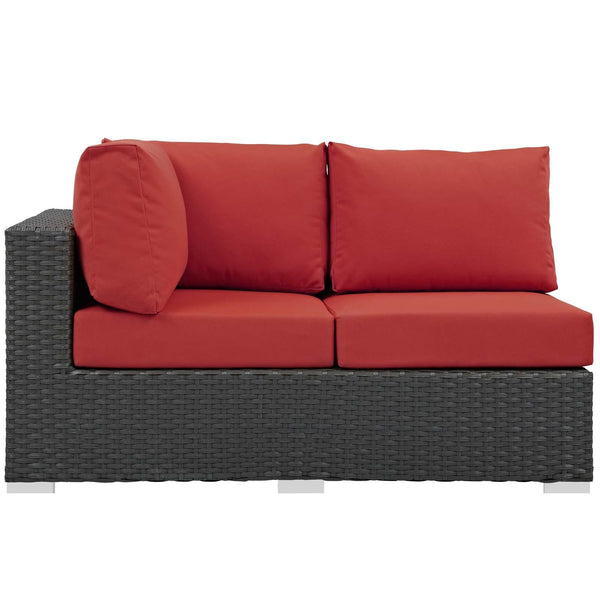 Modway Furniture Outdoor Seating Loveseats EEI-1858-CHC-RED IMAGE 1