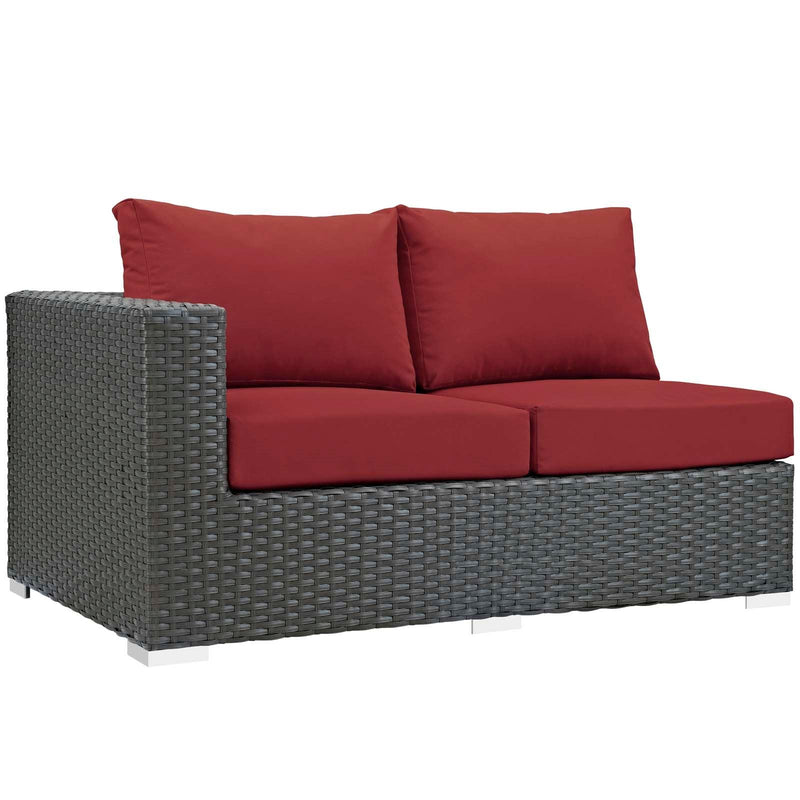 Modway Furniture Outdoor Seating Loveseats EEI-1858-CHC-RED IMAGE 2