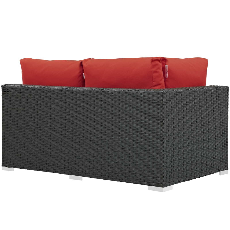 Modway Furniture Outdoor Seating Loveseats EEI-1858-CHC-RED IMAGE 3