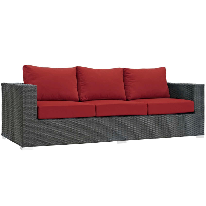 Modway Furniture Outdoor Seating Sofas EEI-1860-CHC-RED IMAGE 2