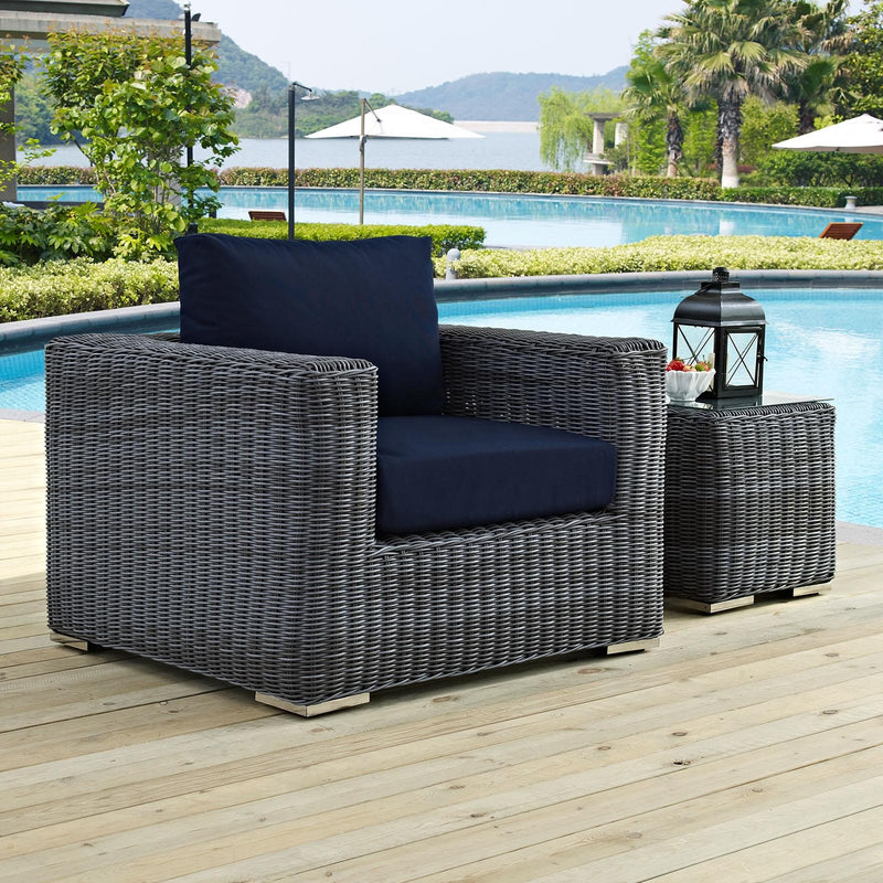 Modway Furniture Outdoor Seating Chairs EEI-1864-GRY-NAV IMAGE 2