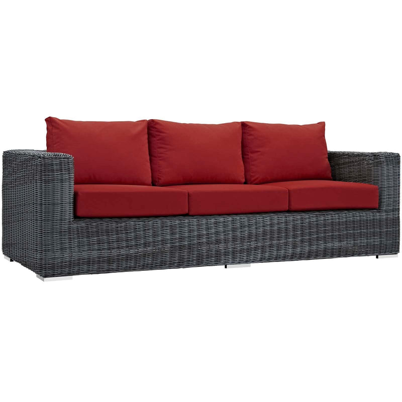 Modway Furniture Outdoor Seating Sofas EEI-1874-GRY-RED IMAGE 2