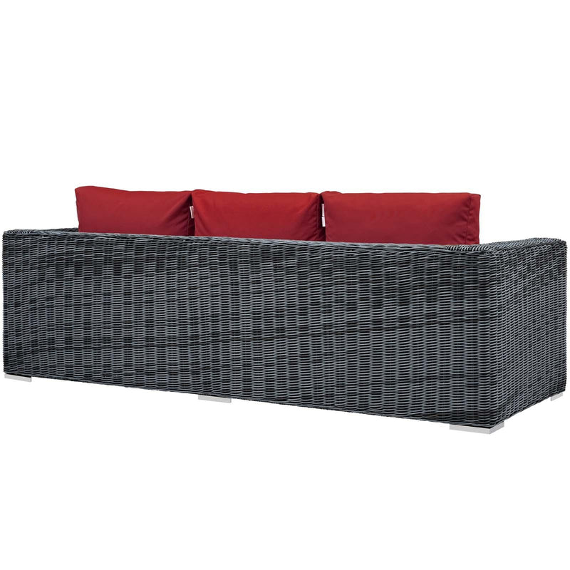 Modway Furniture Outdoor Seating Sofas EEI-1874-GRY-RED IMAGE 3