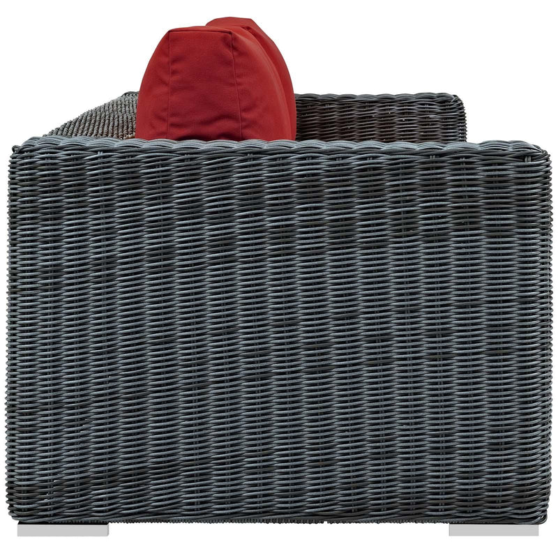 Modway Furniture Outdoor Seating Sofas EEI-1874-GRY-RED IMAGE 4