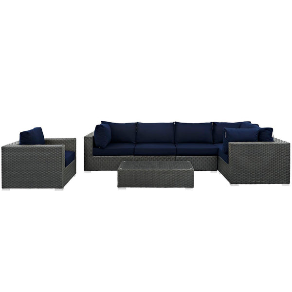 Modway Furniture Outdoor Seating Sets EEI-1878-CHC-NAV-SET IMAGE 1