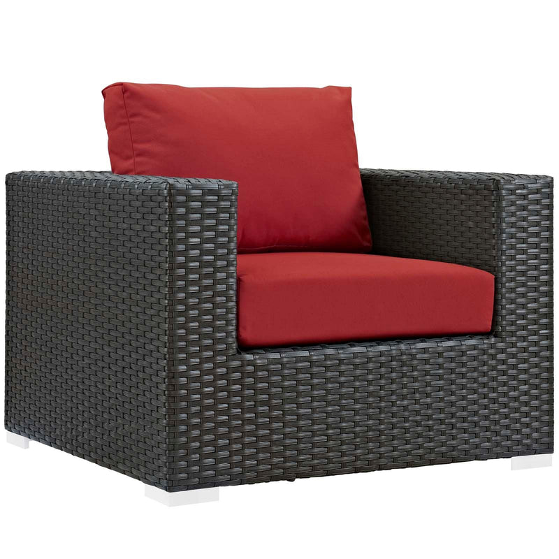 Modway Furniture Outdoor Seating Sets EEI-1878-CHC-RED-SET IMAGE 5