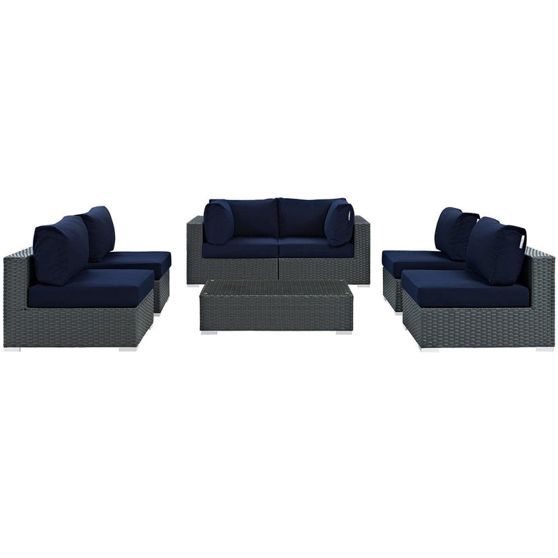 Modway Furniture Outdoor Seating Sets EEI-1883-CHC-NAV-SET IMAGE 1