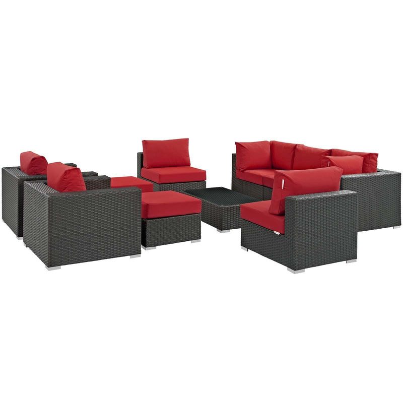 Modway Furniture Outdoor Seating Sets EEI-1888-CHC-RED-SET IMAGE 2