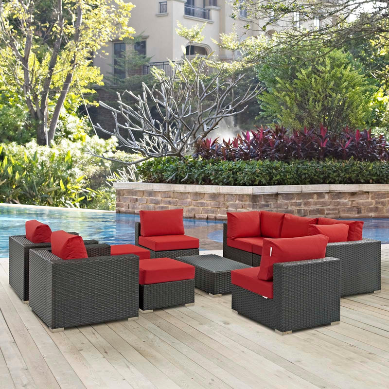 Modway Furniture Outdoor Seating Sets EEI-1888-CHC-RED-SET IMAGE 9