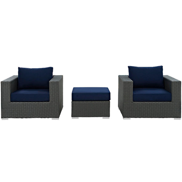 Modway Furniture Outdoor Seating Sets EEI-1891-CHC-NAV-SET IMAGE 1