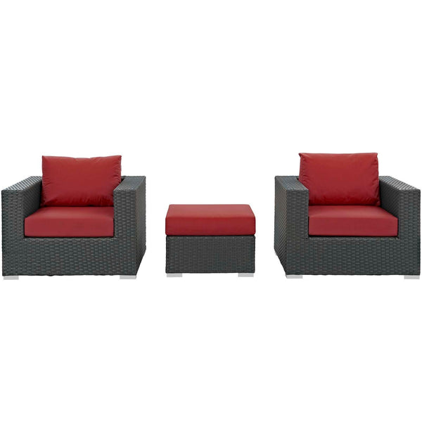 Modway Furniture Outdoor Seating Sets EEI-1891-CHC-RED-SET IMAGE 1