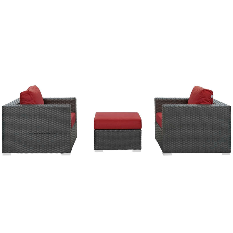 Modway Furniture Outdoor Seating Sets EEI-1891-CHC-RED-SET IMAGE 2