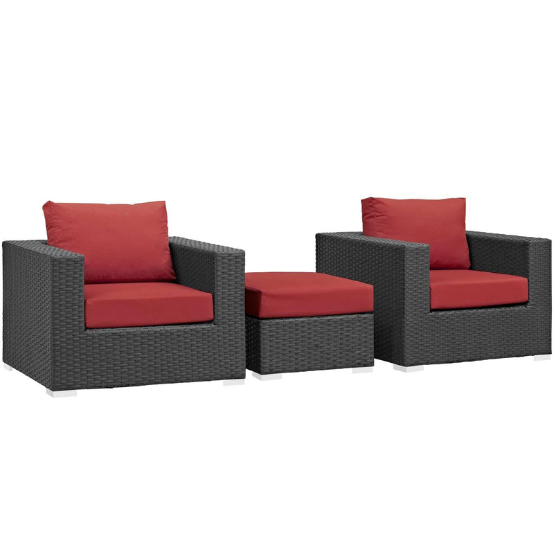 Modway Furniture Outdoor Seating Sets EEI-1891-CHC-RED-SET IMAGE 3