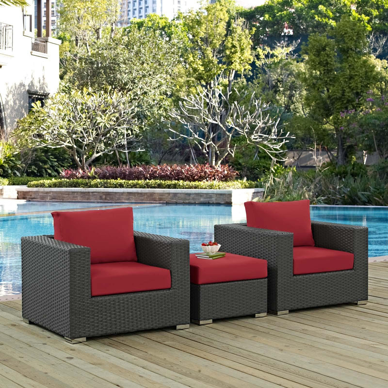 Modway Furniture Outdoor Seating Sets EEI-1891-CHC-RED-SET IMAGE 6