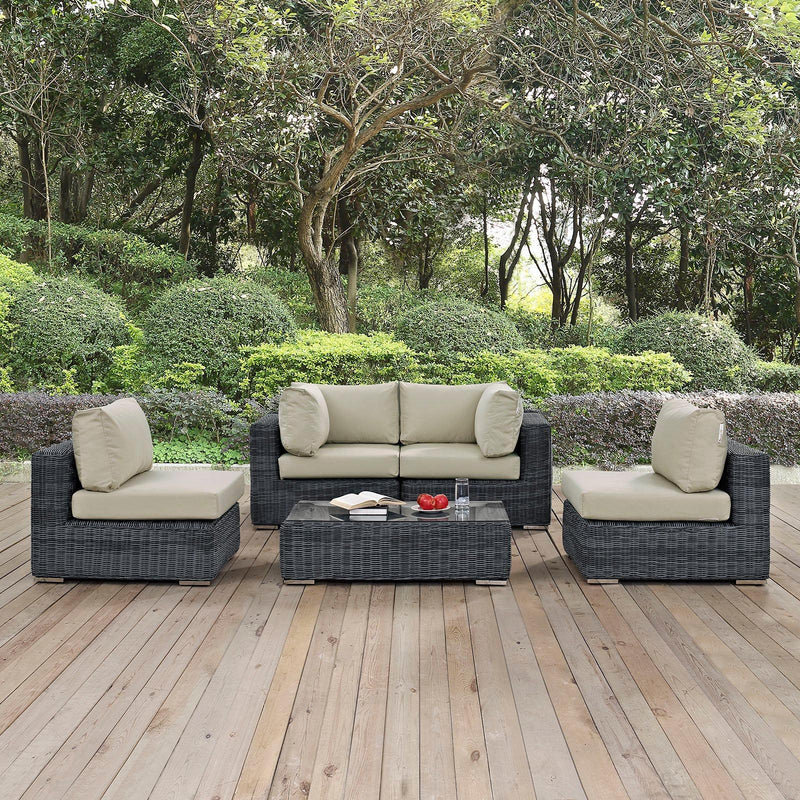 Modway Furniture Outdoor Seating Sets EEI-1896-GRY-BEI-SET IMAGE 8