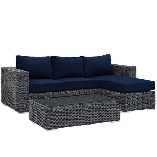 Modway Furniture Outdoor Seating Sets EEI-1903-GRY-NAV-SET IMAGE 1