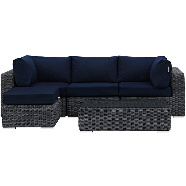 Modway Furniture Outdoor Seating Sets EEI-1904-GRY-NAV-SET IMAGE 1