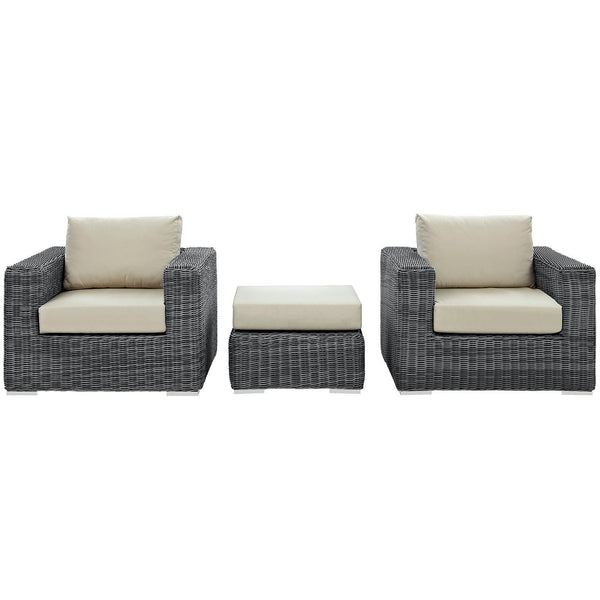 Modway Furniture Outdoor Seating Sets EEI-1905-GRY-BEI-SET IMAGE 1