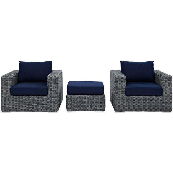 Modway Furniture Outdoor Seating Sets EEI-1905-GRY-NAV-SET IMAGE 1