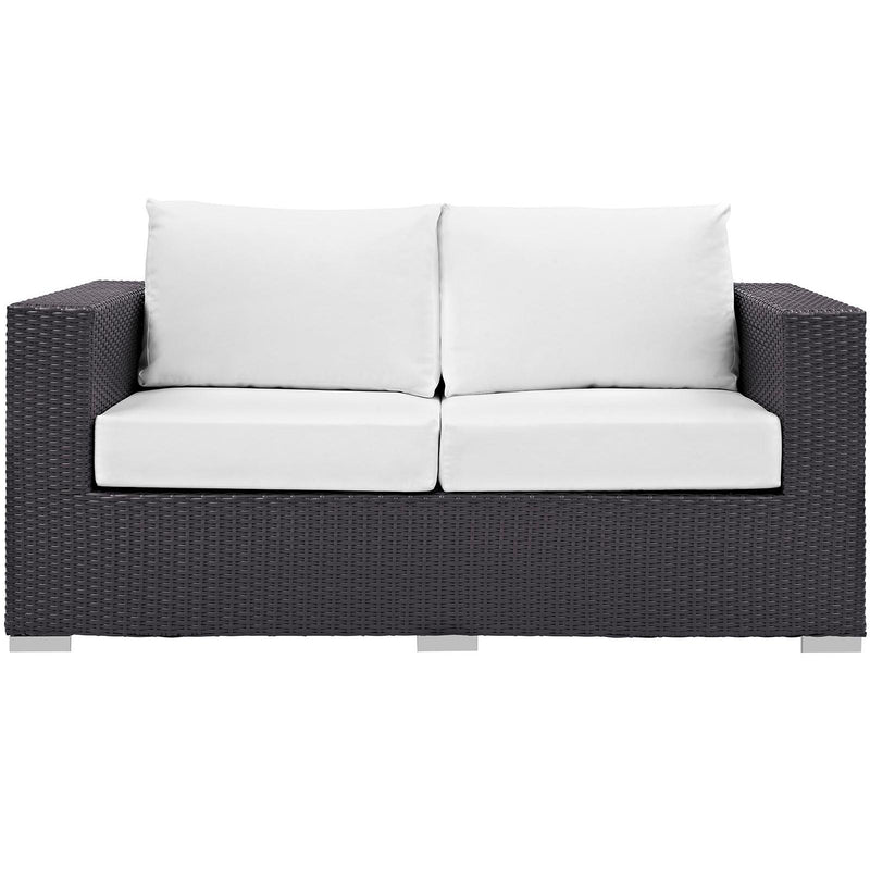 Modway Furniture Outdoor Seating Loveseats EEI-1907-EXP-WHI IMAGE 1