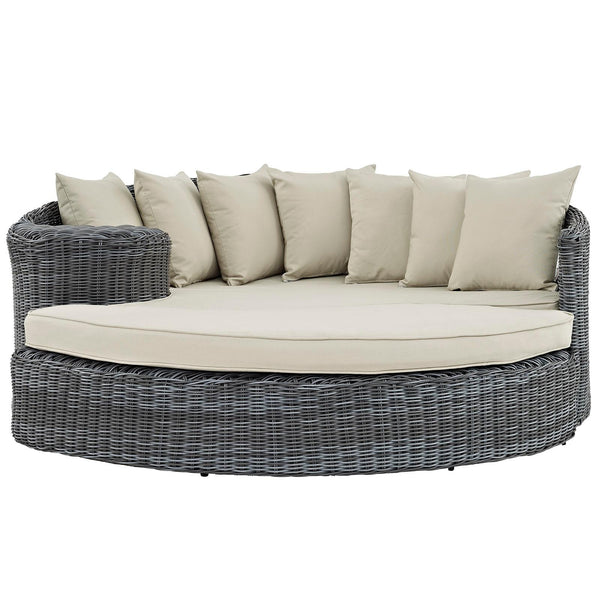 Modway Furniture Outdoor Seating Daybed EEI-1993-GRY-BEI IMAGE 1