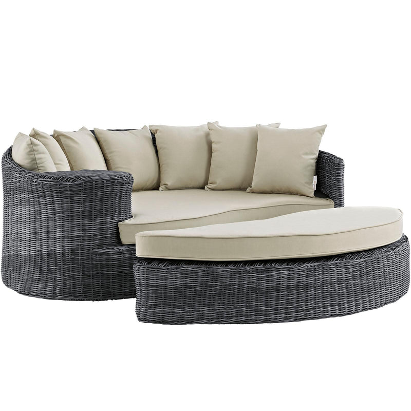 Modway Furniture Outdoor Seating Daybed EEI-1993-GRY-BEI IMAGE 2