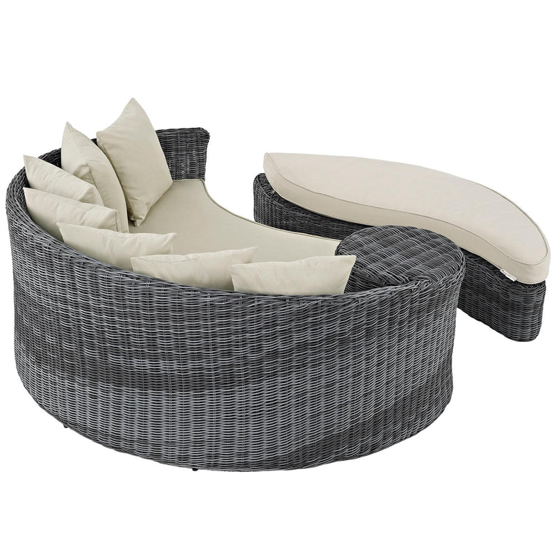 Modway Furniture Outdoor Seating Daybed EEI-1993-GRY-BEI IMAGE 3