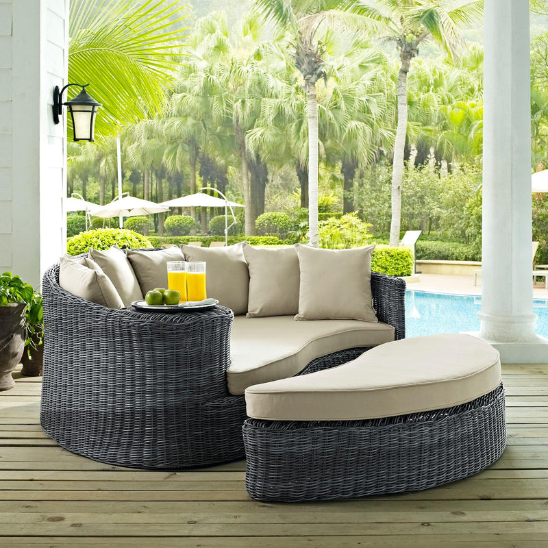 Modway Furniture Outdoor Seating Daybed EEI-1993-GRY-BEI IMAGE 4