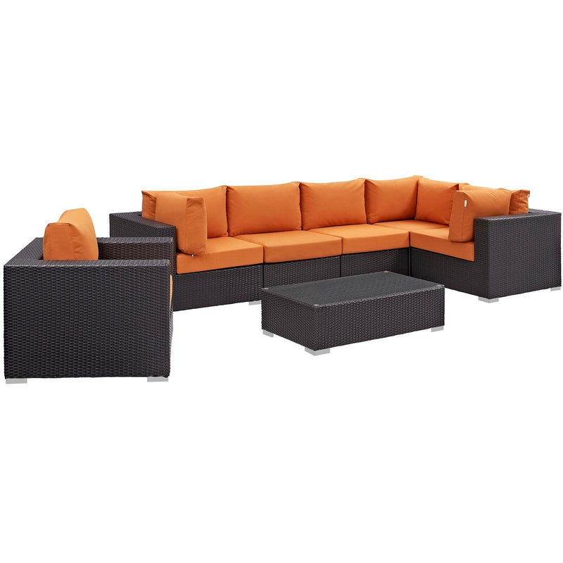 Modway Furniture Outdoor Seating Sets EEI-2157-EXP-ORA-SET IMAGE 2