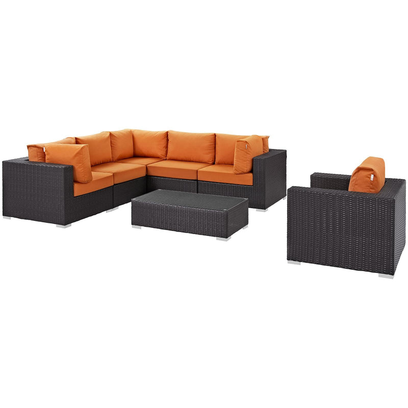 Modway Furniture Outdoor Seating Sets EEI-2157-EXP-ORA-SET IMAGE 3