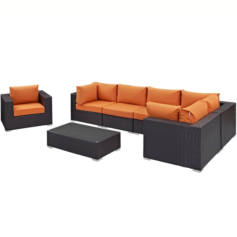 Modway Furniture Outdoor Seating Sets EEI-2157-EXP-ORA-SET IMAGE 4