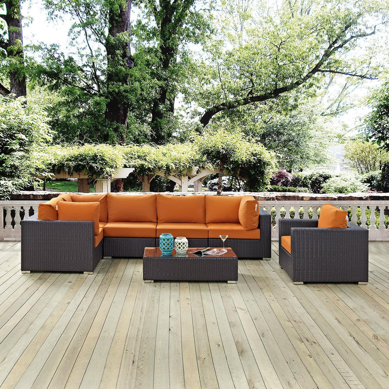 Modway Furniture Outdoor Seating Sets EEI-2157-EXP-ORA-SET IMAGE 9