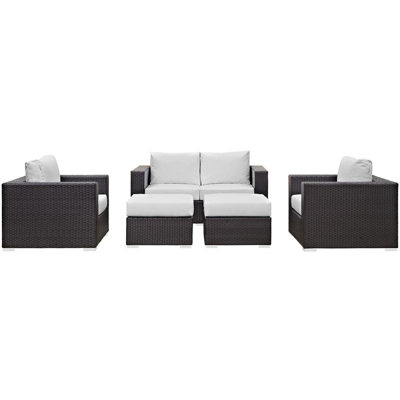 Modway Furniture Outdoor Seating Sets EEI-2158-EXP-WHI-SET IMAGE 1