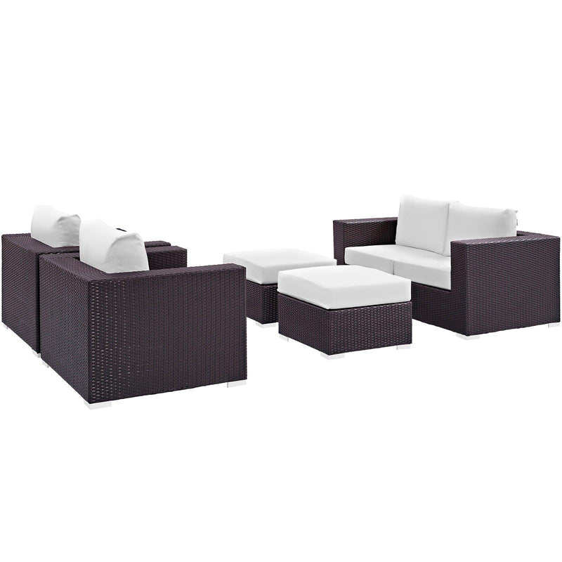 Modway Furniture Outdoor Seating Sets EEI-2158-EXP-WHI-SET IMAGE 3