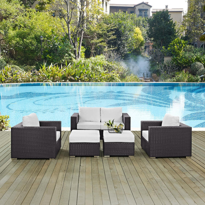 Modway Furniture Outdoor Seating Sets EEI-2158-EXP-WHI-SET IMAGE 7