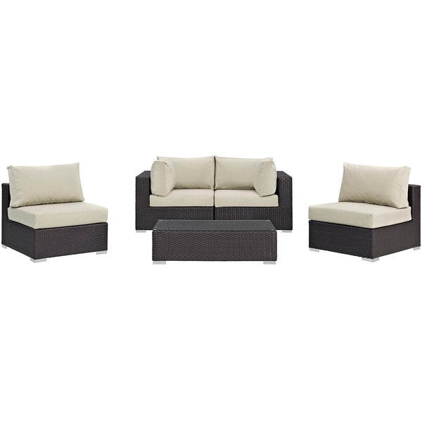 Modway Furniture Outdoor Seating Sets EEI-2163-EXP-BEI-SET IMAGE 1