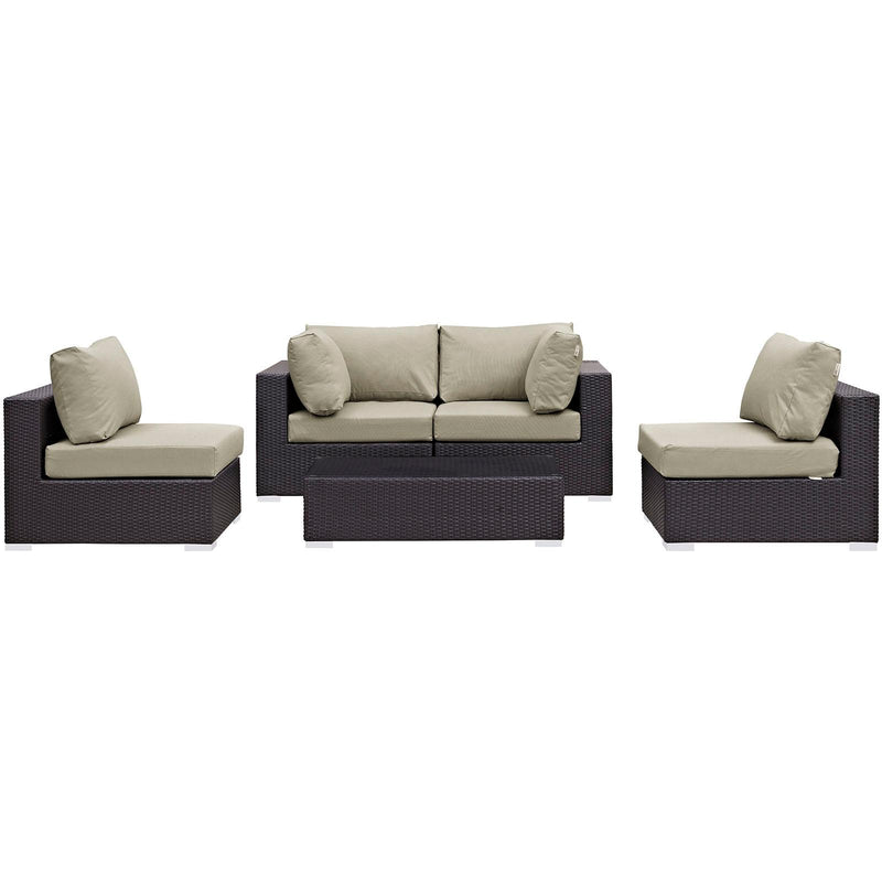 Modway Furniture Outdoor Seating Sets EEI-2163-EXP-BEI-SET IMAGE 2