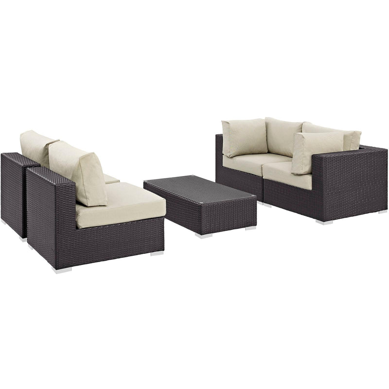 Modway Furniture Outdoor Seating Sets EEI-2163-EXP-BEI-SET IMAGE 3