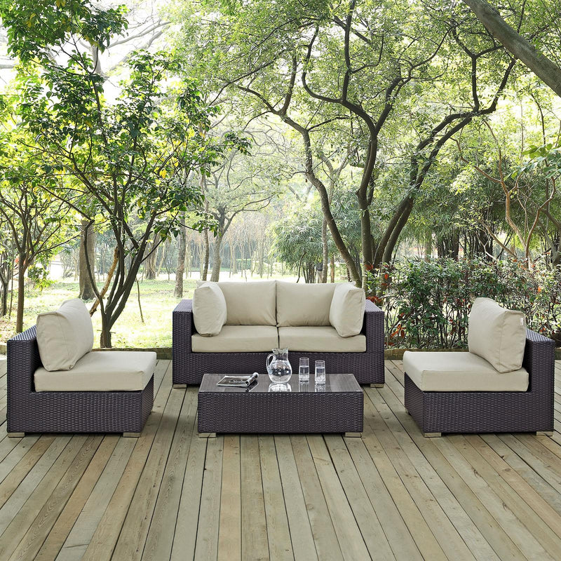 Modway Furniture Outdoor Seating Sets EEI-2163-EXP-BEI-SET IMAGE 8