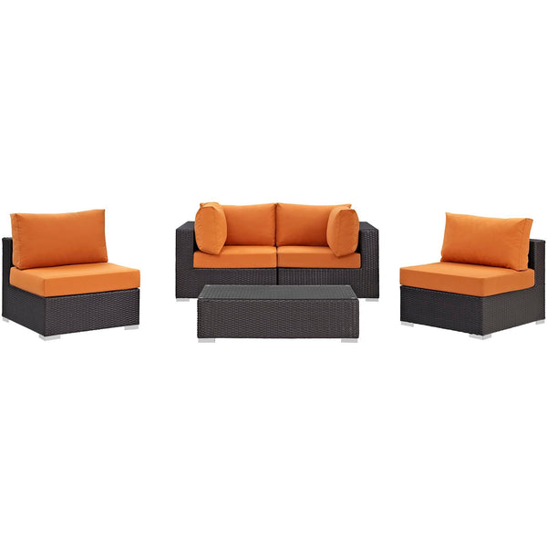 Modway Furniture Outdoor Seating Sets EEI-2163-EXP-ORA-SET IMAGE 1