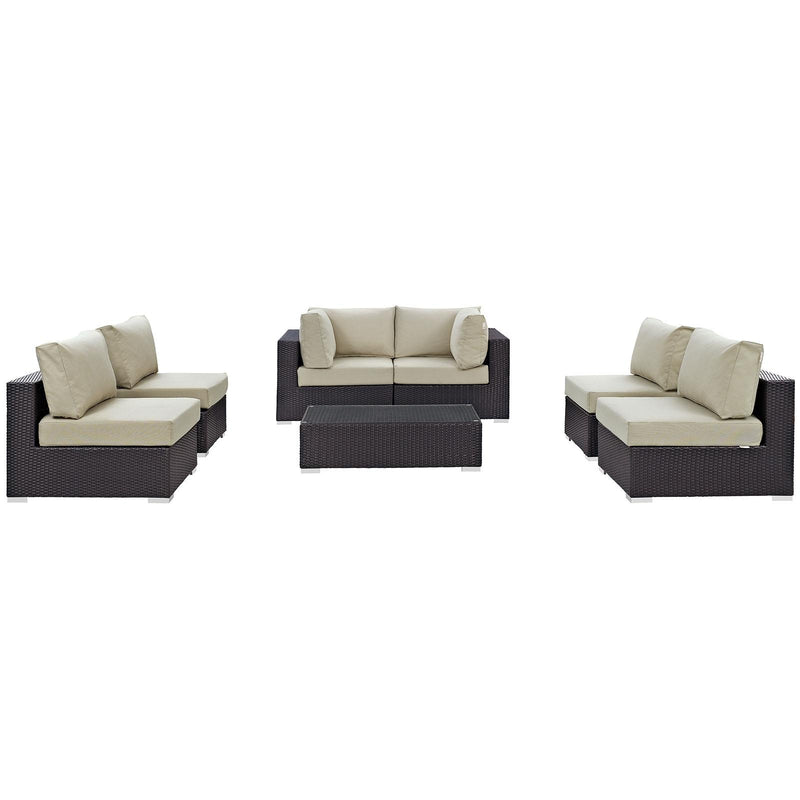 Modway Furniture Outdoor Seating Sets EEI-2164-EXP-BEI-SET IMAGE 2