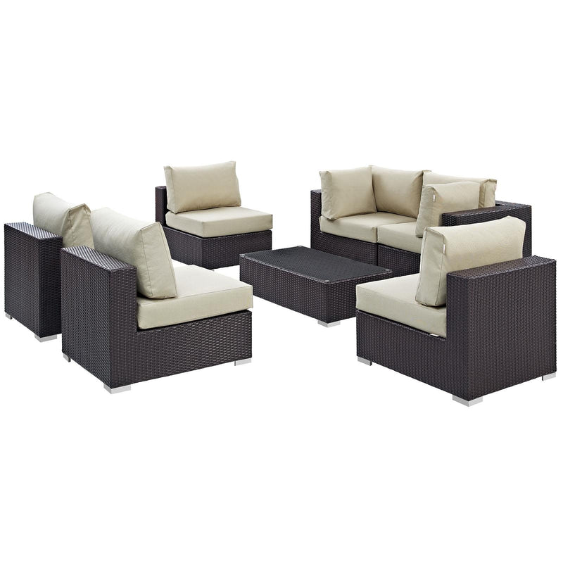 Modway Furniture Outdoor Seating Sets EEI-2164-EXP-BEI-SET IMAGE 4