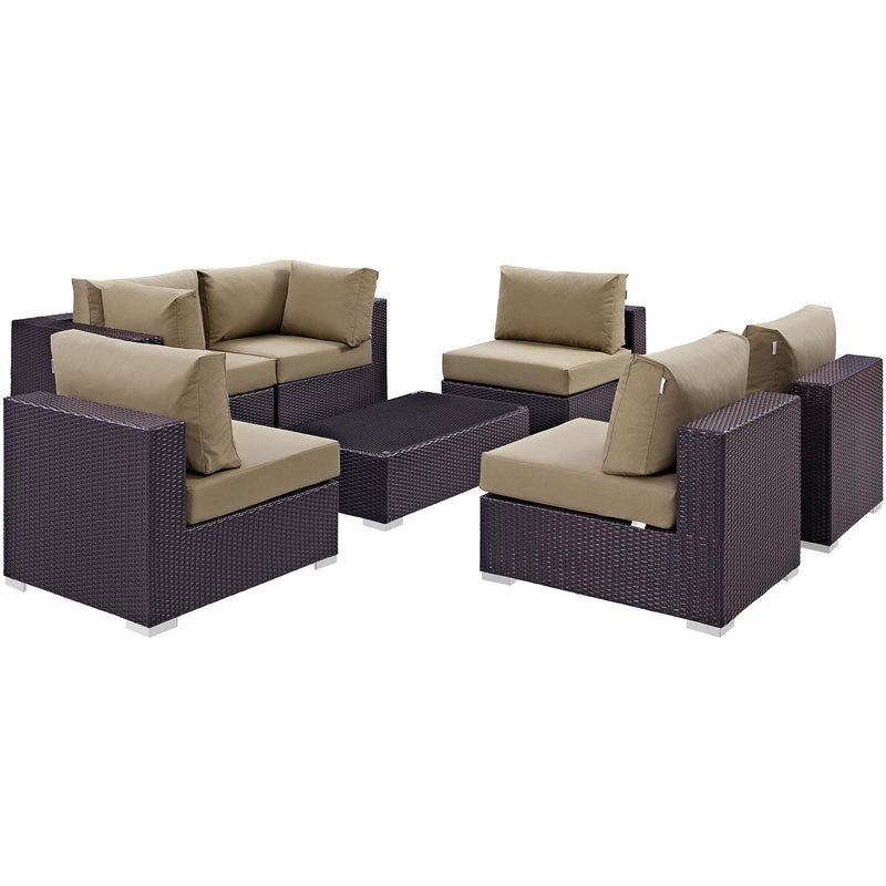 Modway Furniture Outdoor Seating Sets EEI-2164-EXP-MOC-SET IMAGE 3